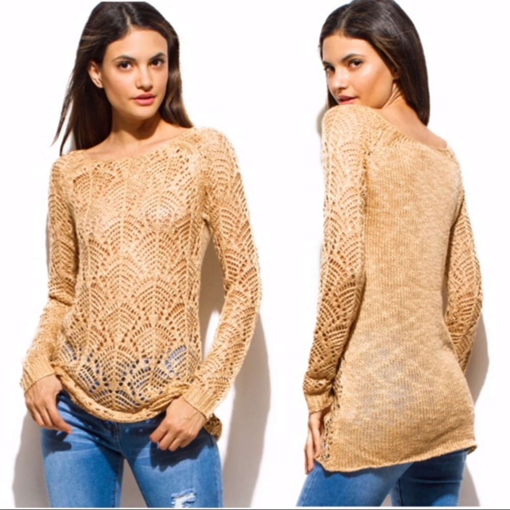 5⭐️ Selena - Elegant Boat Neck Crocket Sweater - Picture 6 of 8